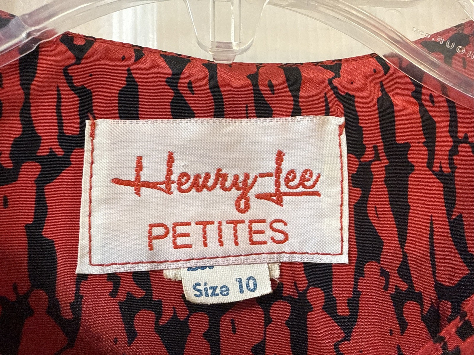 Vintage Henry Lee Petite Red Dress Silhouette Man & Woman Fabric Must See 10