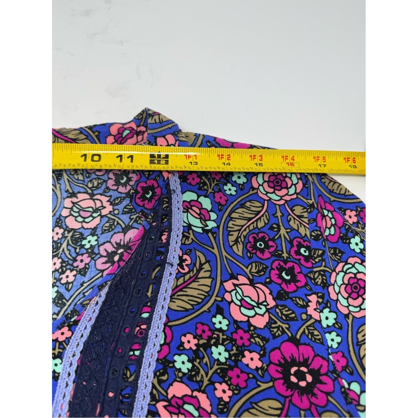 Matilda Jane Thoughts and Dreams Boho Floral Tunic Dress with Pockets Sz Large