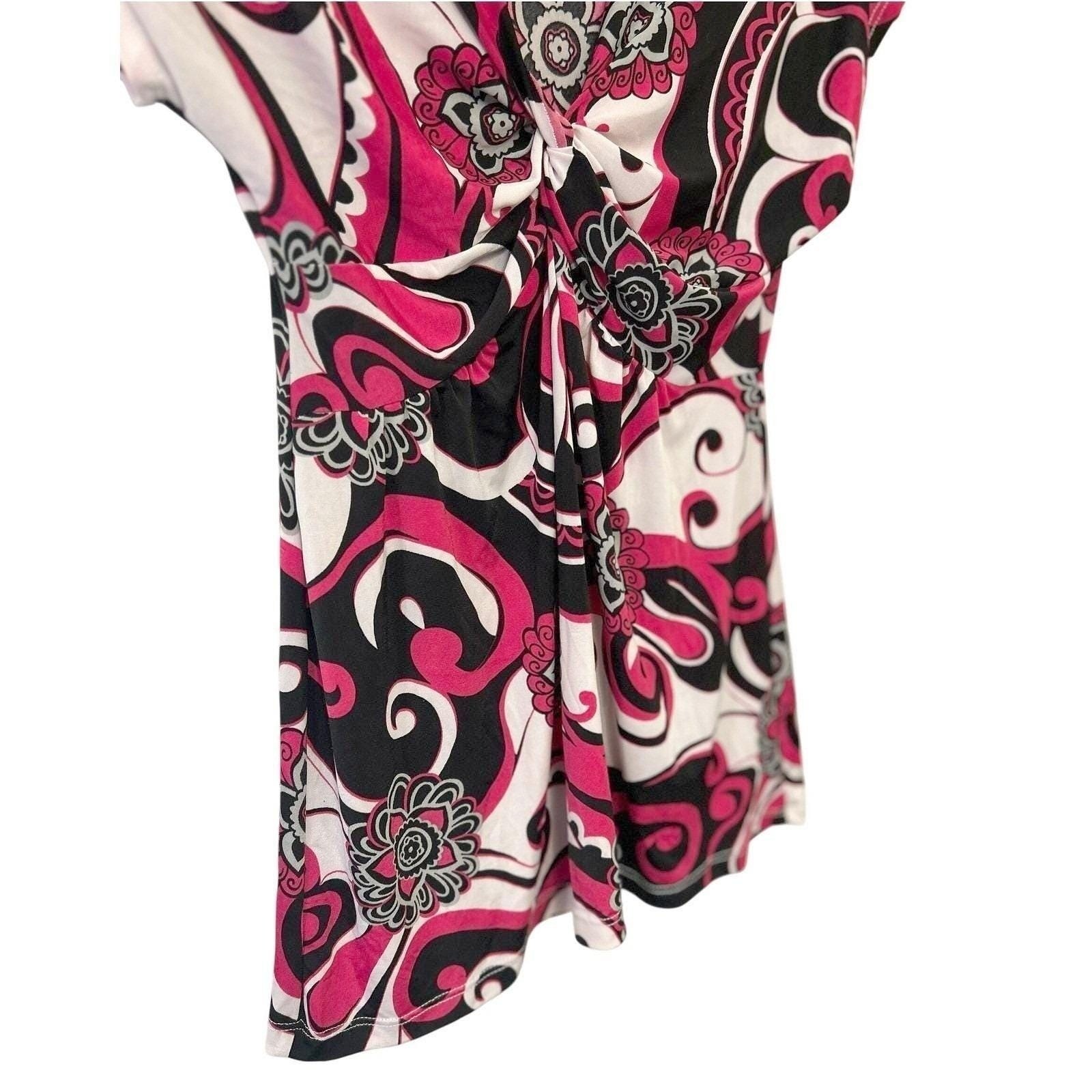 Vintage Y2K Statement Abstract Knot Front Semi Sheer Blouse M Cybergoth Top