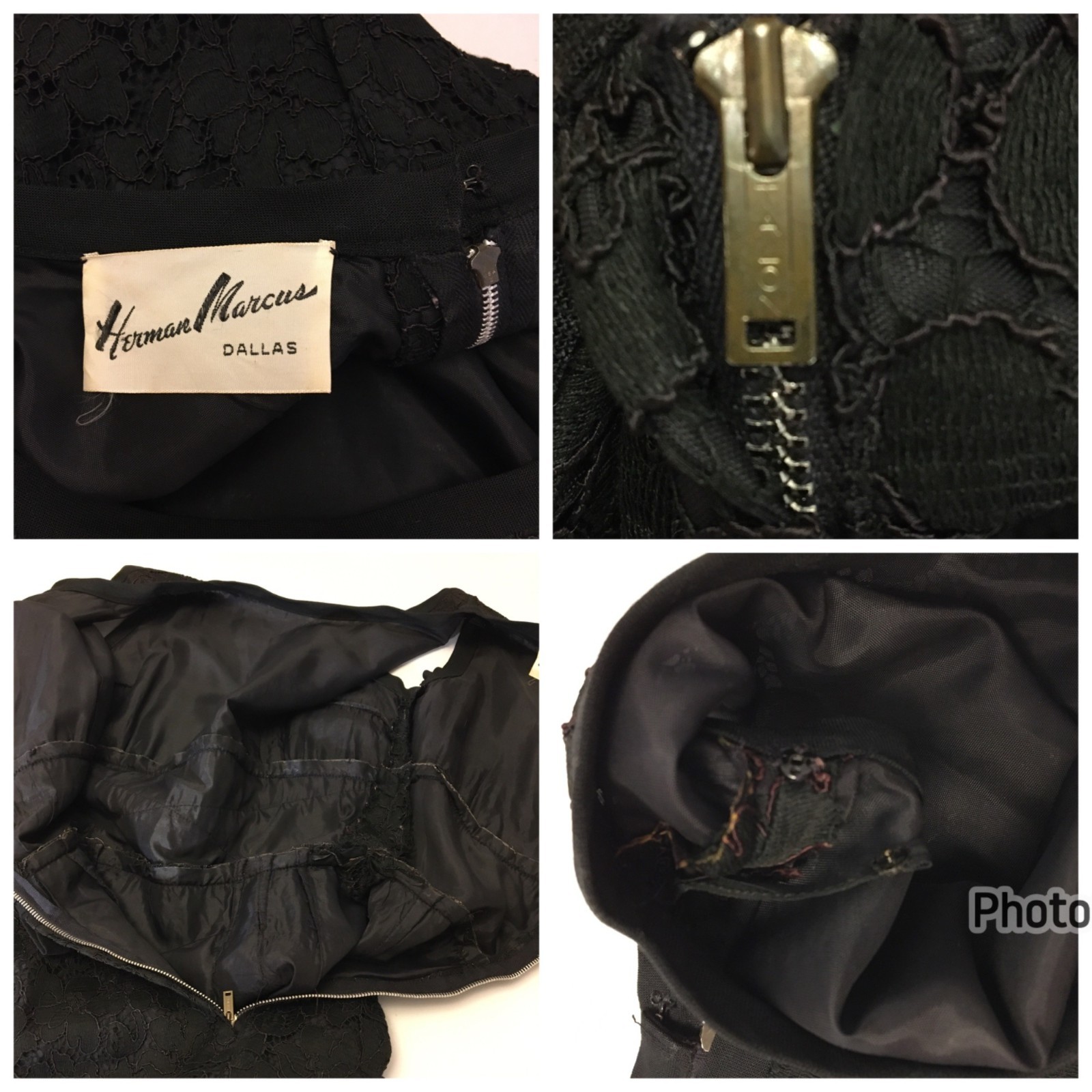 Vintage 50s 60s Black Wiggle Dress Party Cocktail Christmas LBD MCM Bombshell (I