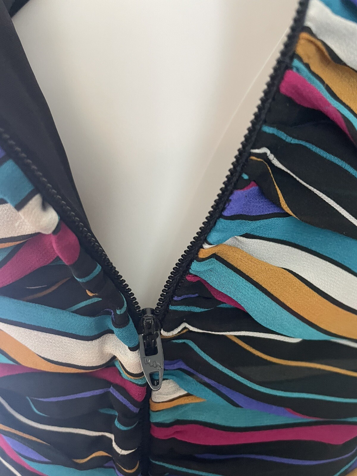 Vintage 70s 80s Bill Blass Dress, S/M Rainbow Striped Maxi
