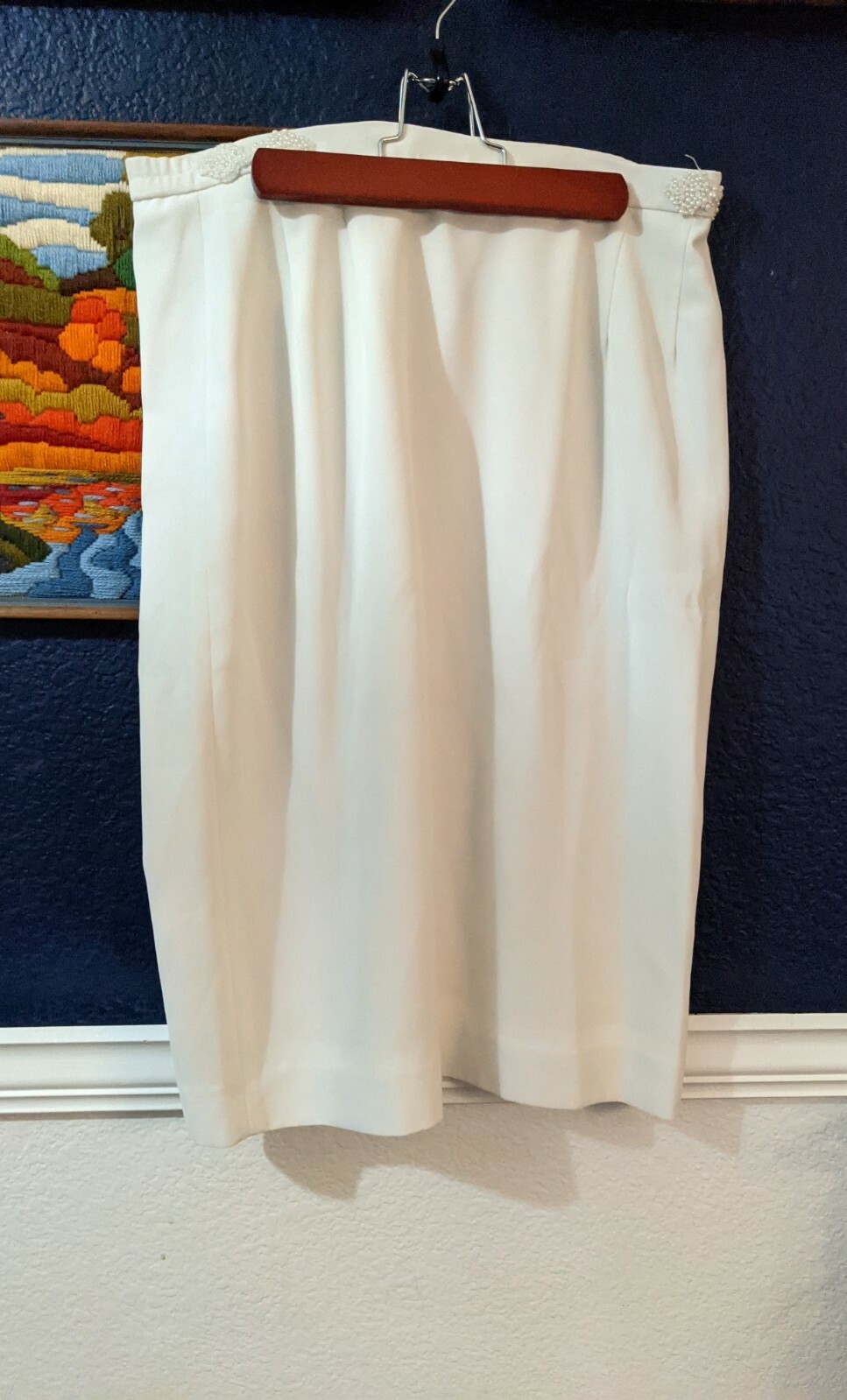 VTG Karen Lawrence by Matthew White Straight Pencil Skirt Sz 10 Medium M