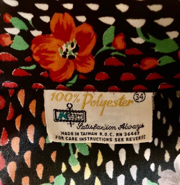 Vintage 1970’s Mod K-Mart Secretary Blouse Polyester Shirt Size 34 or Small EUC!