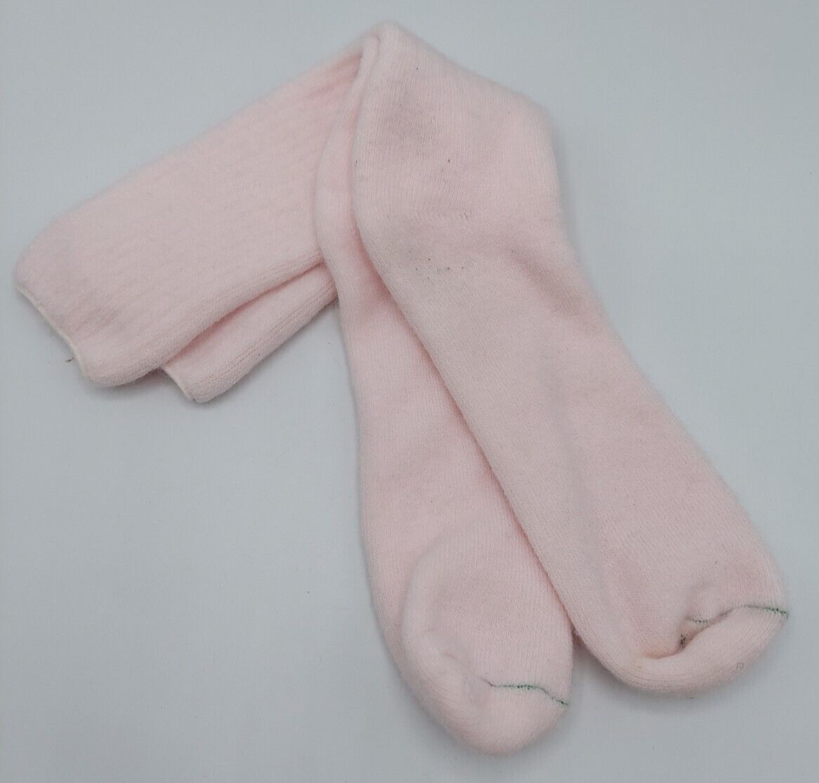 Vintage Terry Loop Orlon Acrylic Blend Midcalf Light Pink Socks Size 8-11