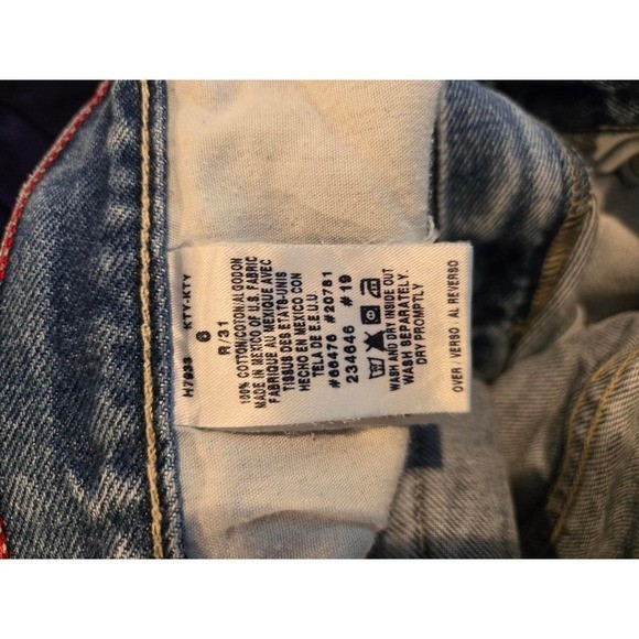Vintage tommy Hilfiger blue denim jeans women size 6 Frayed Cuff 28 Inseam
