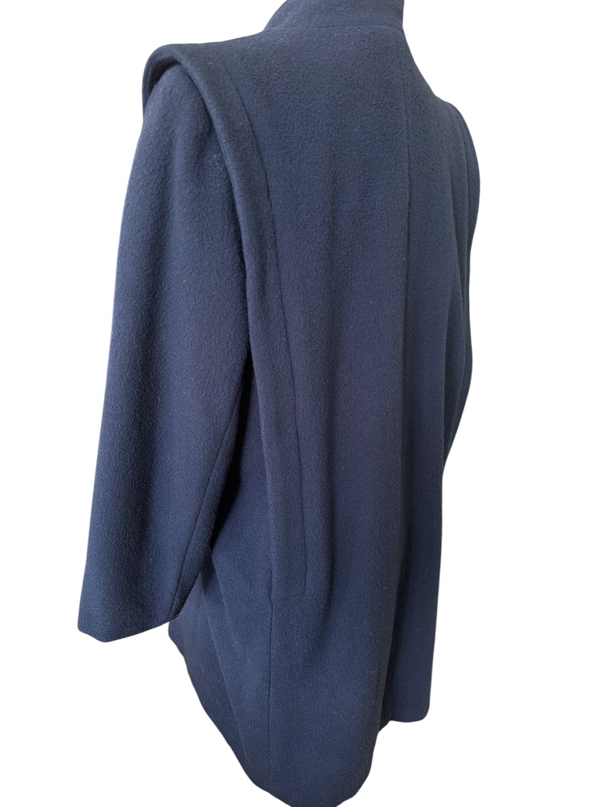 Vintage PRESTON & YORK Navy Blue Coat 100% Wool Forstman Size 12