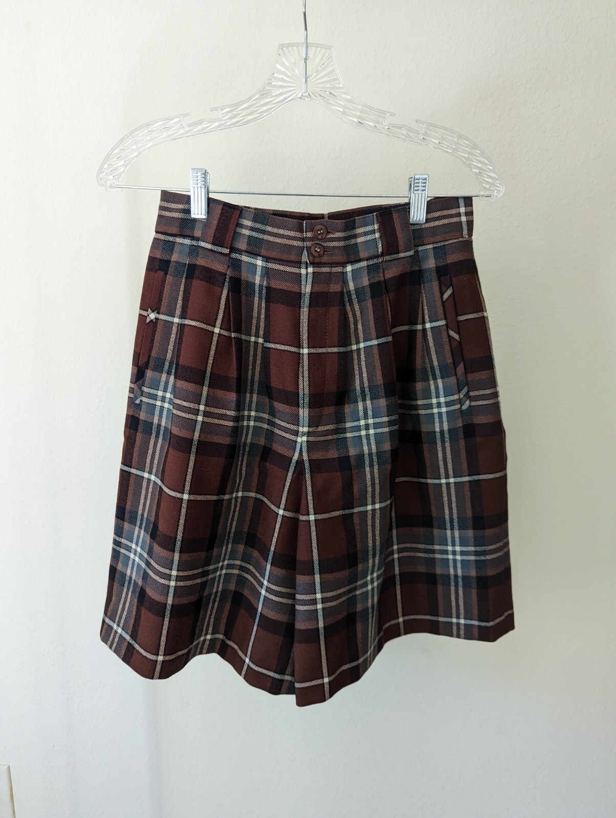Vintage Giorgio S’ant Angelo Wool Checked Shorts Excellent Condition