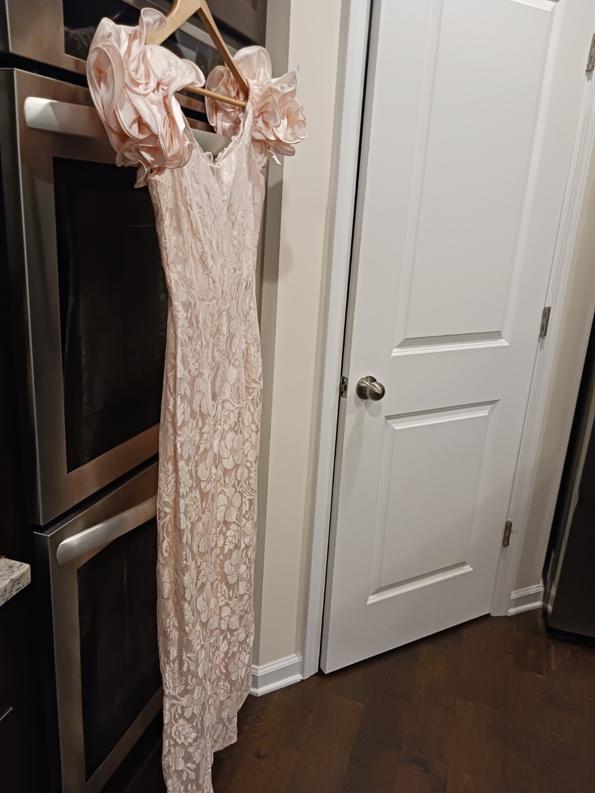 Vintage Michaelangelo Pink Lace Beaded Dress XS-Small