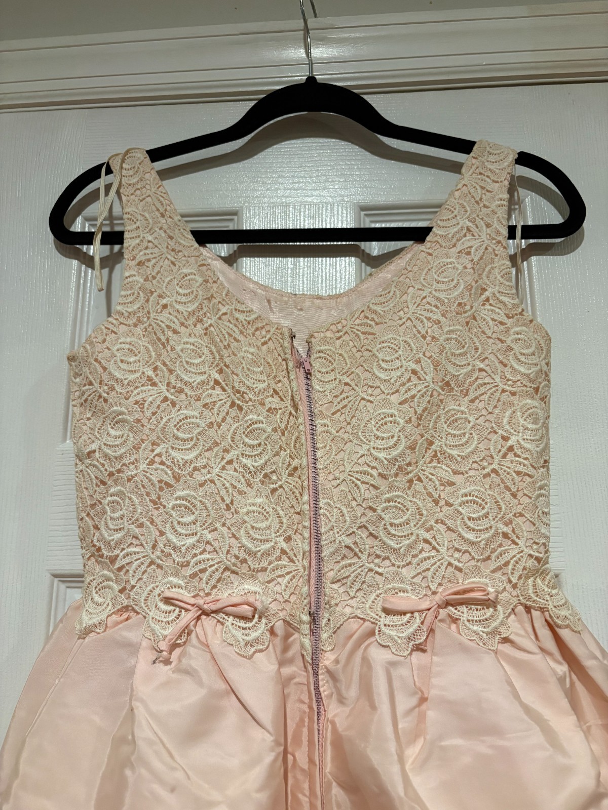 1960s Pink Taffeta Cocktail Dress