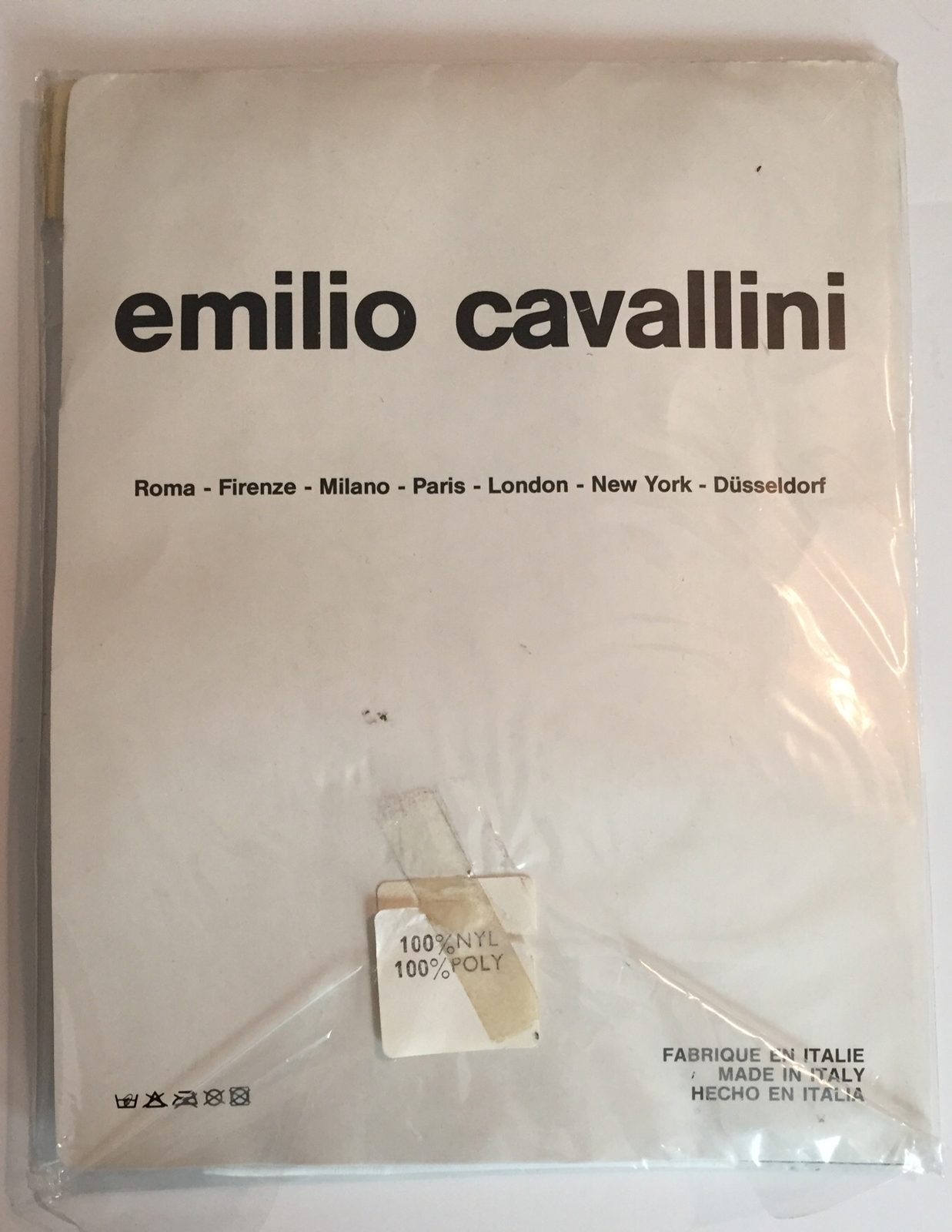Vintage Emilio Cavallini Pantyhose White Size M Bow W/ faux pearl Back Seam