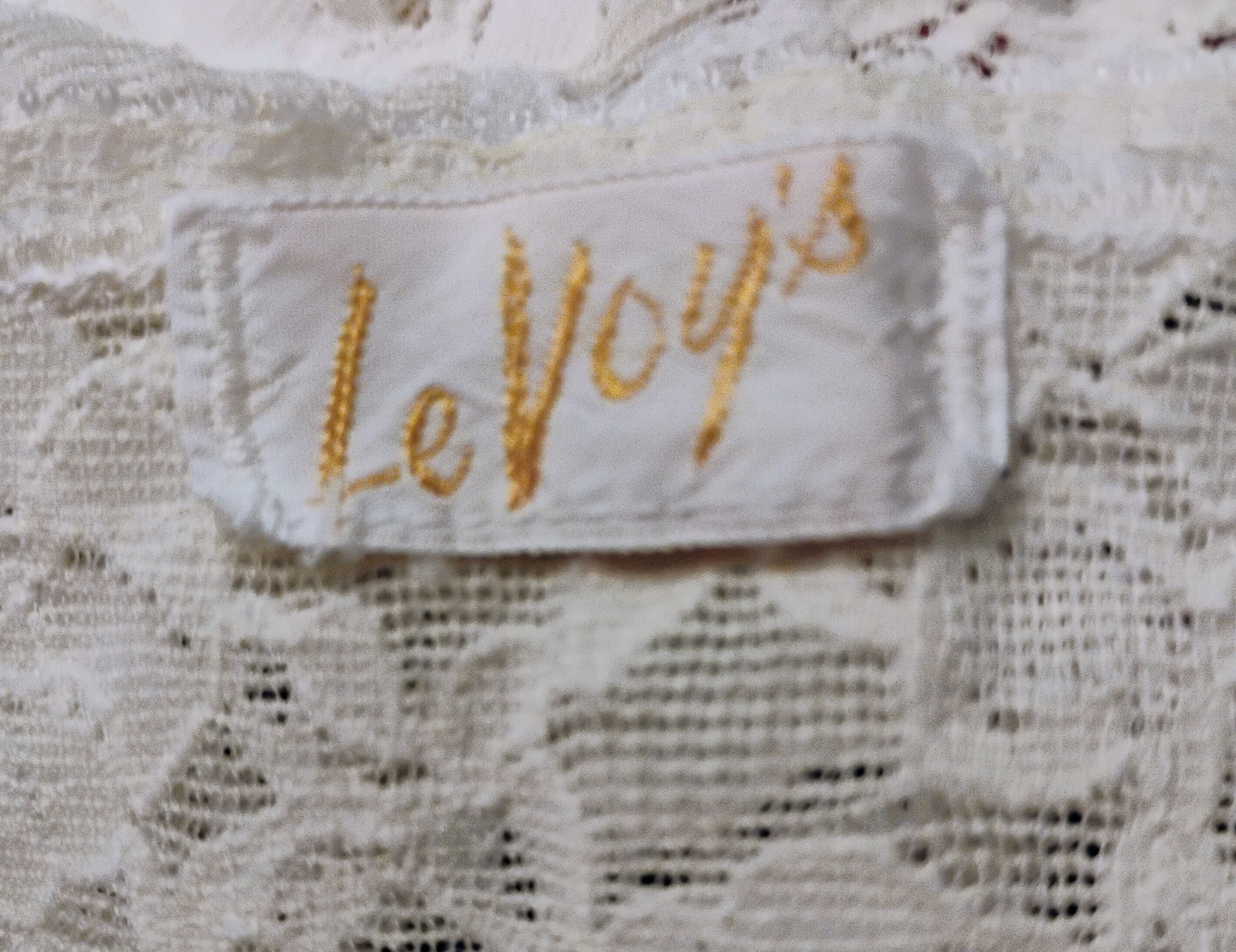SEXY VTG 1968-74 „LeVoy’s” Beige Tricot BoHo Romantic Floral Lace Camisole