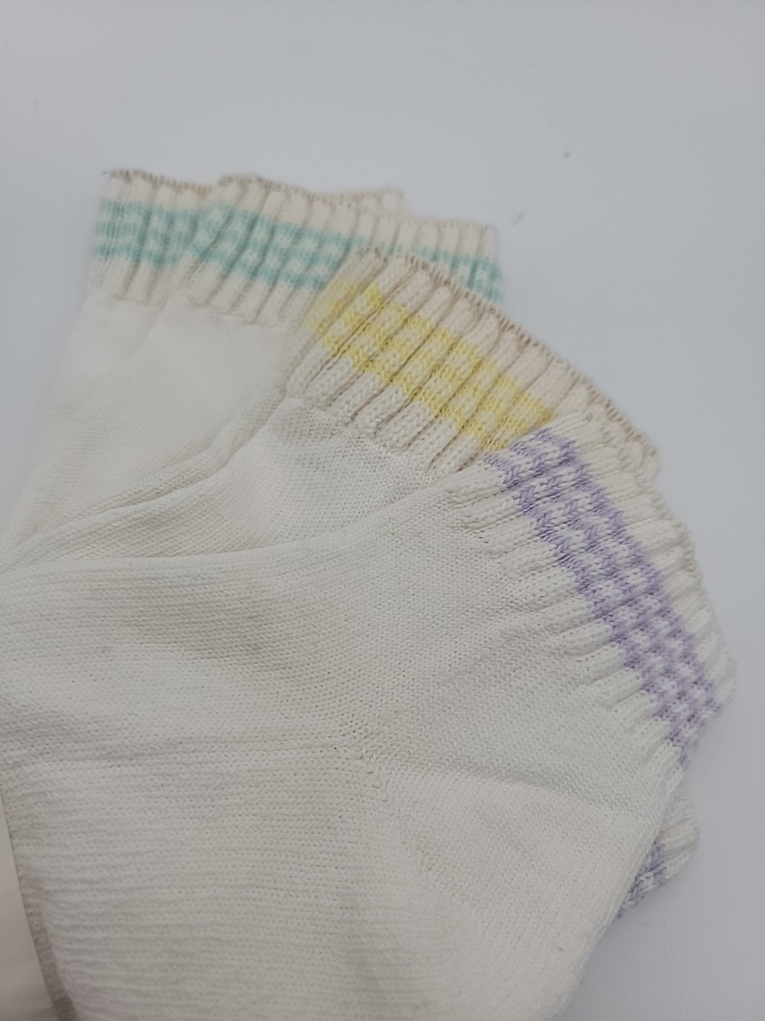 Vintage Socks 9-11 Women’s 80’s NOS Fashion Anklet Acrylic Blend New USA