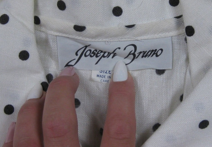 NWT Vintage 80s does 50s Joseph Bruno Midi Dress (4P) Polka Dot New Look NEW