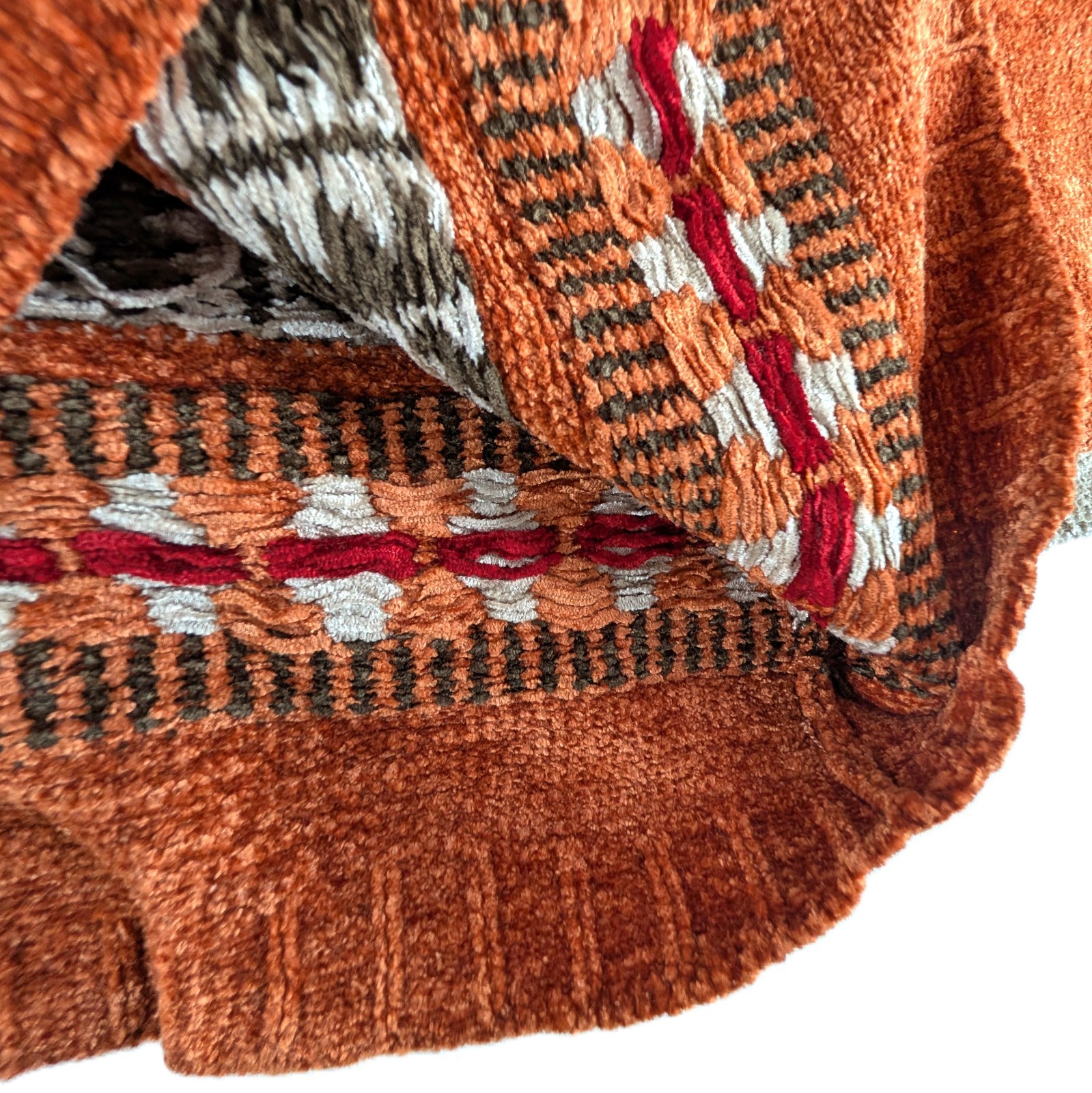 VTG Chenille Sweater Womens Sz Large CB Milligan Santa Fe Southwest Aztec Tribal