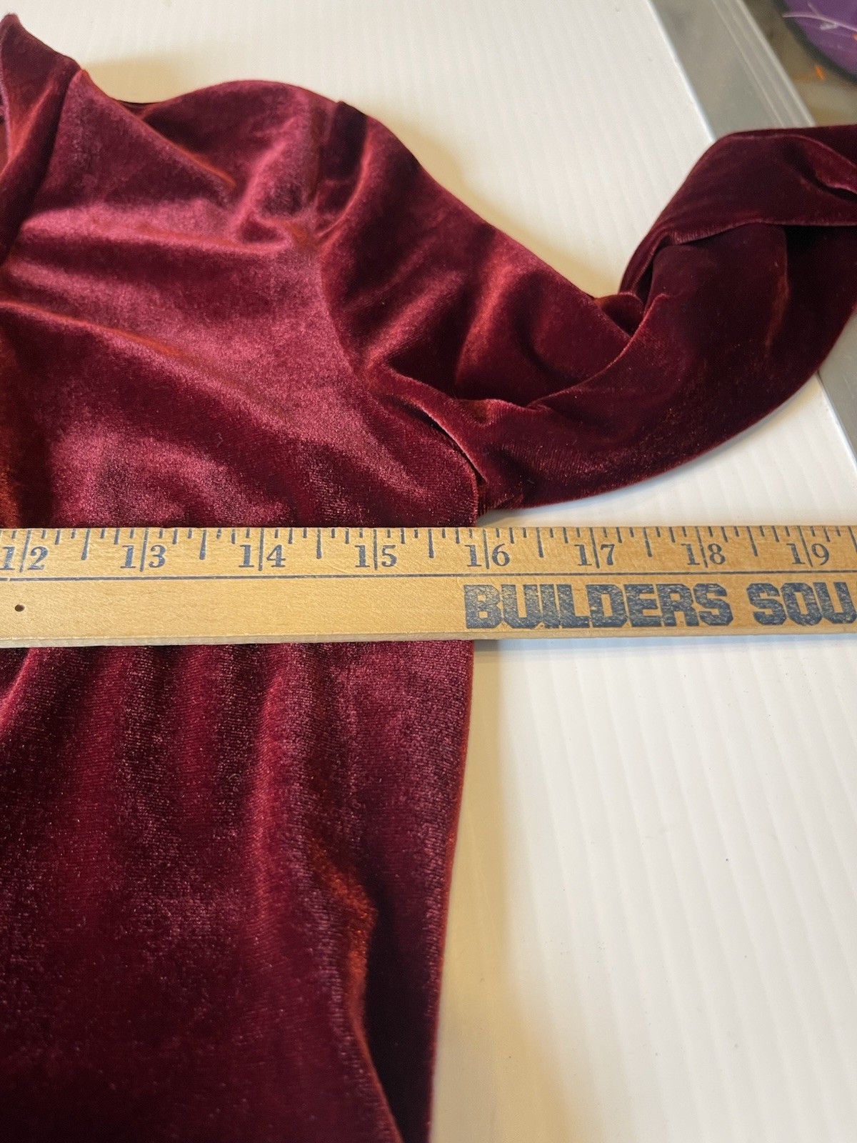 Vintage Lord And Taylor Cropped Bolero Shrug Velour Burgandy Cardigan Size Small