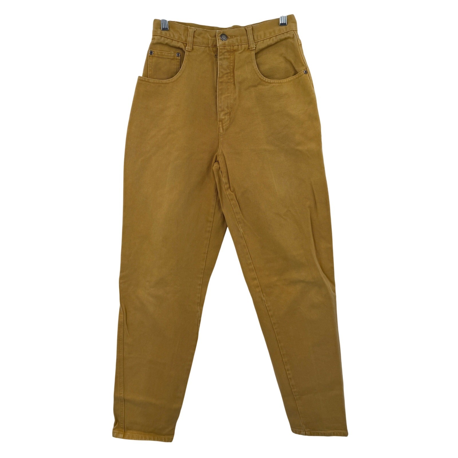 Vintage Nuovo County Seat Mustard Yellow High Waisted Tapered Denim Pants 7/8