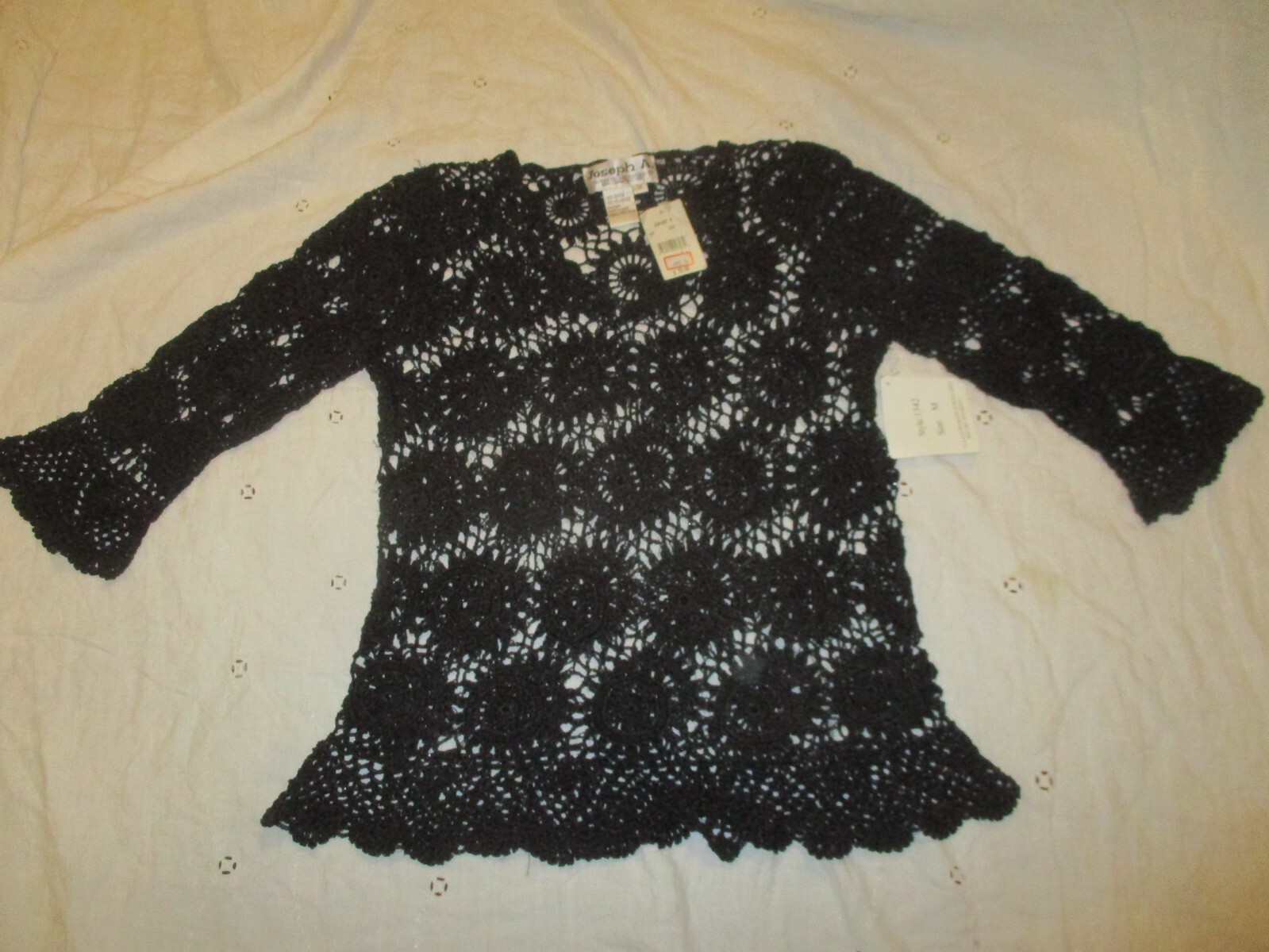 Joseph A vintage old stock crochet tunic sweater top