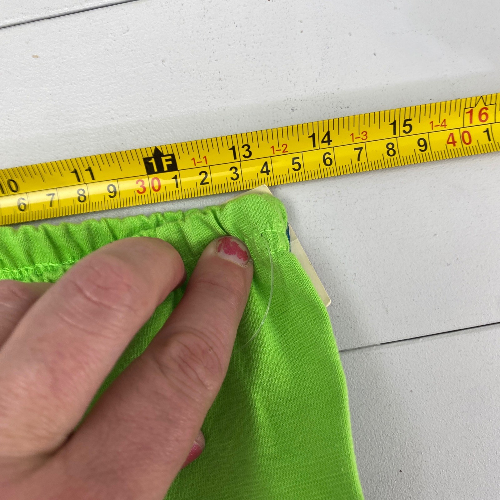 Headliners Vintage 90s Neon Green Biker Shorts Women Small Made in USA Retro