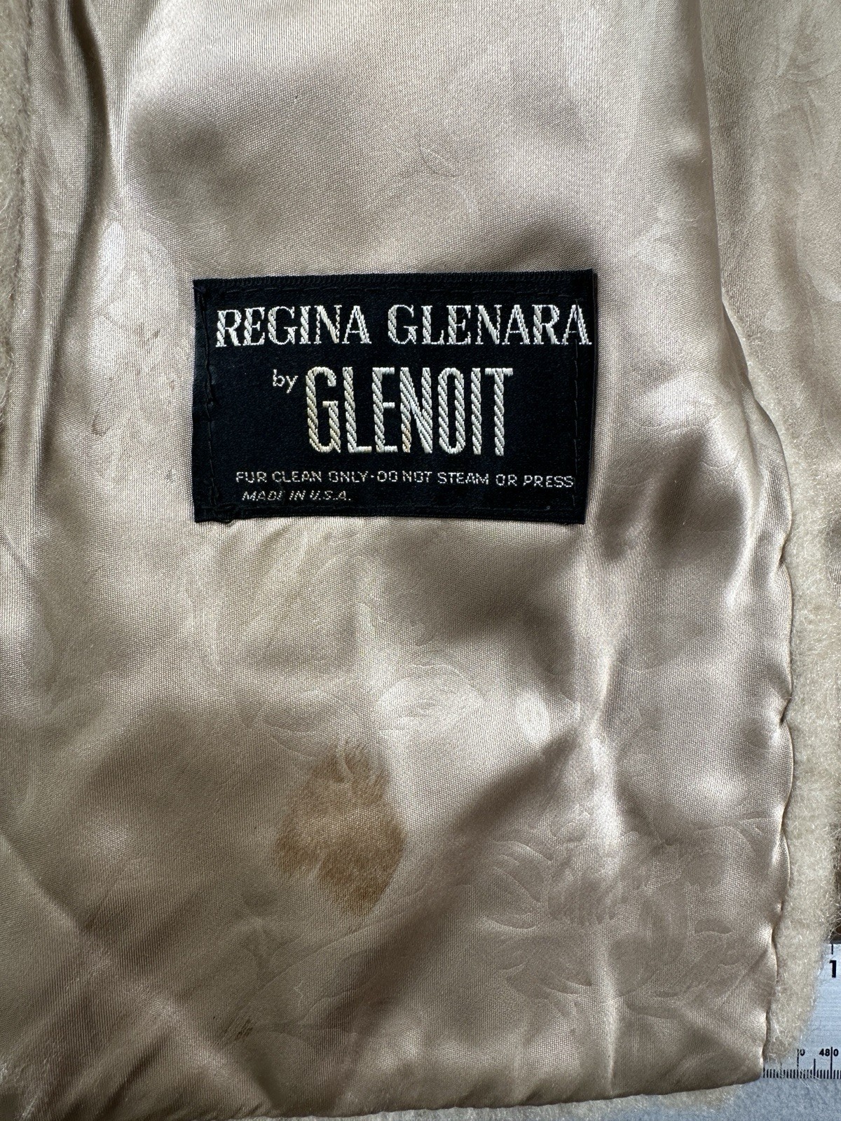 Regina Glenara By Glenoit Vintage Designer Taupe Blonde Faux Fur Jacket Cape