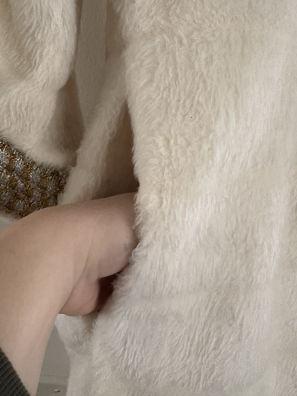 1960s vintage white faux fur and gold/ silver jumpsuit MOD GO-GO/ New Years Eve