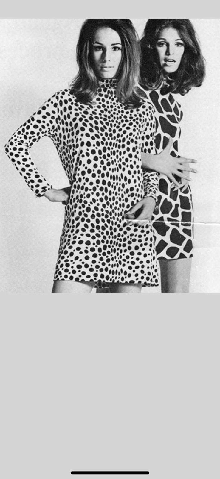 * ICONIC * TOTAL LOOK * RUDI GERNREICH * 1966 *CHEETAH* PRINT MINI DRESS *