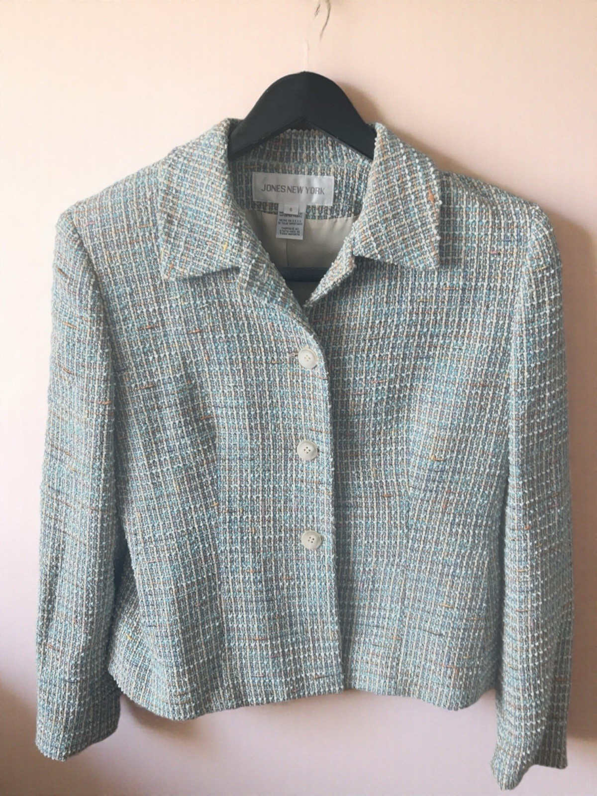 Vintage Jones New York Mint Blazer and Skirt Set. Size 6/8