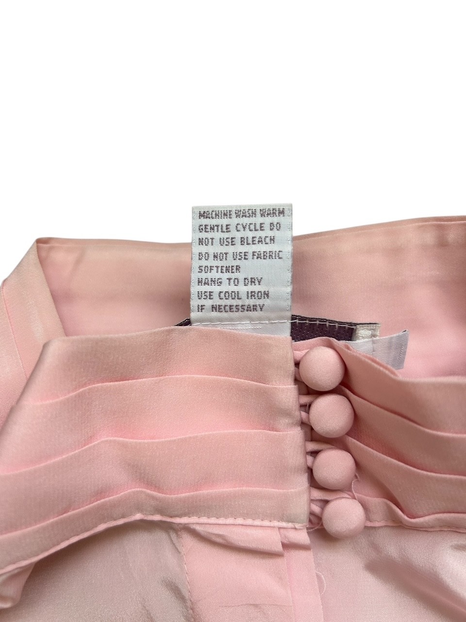 VTG Pink Blouse Pleated Shirt Button Down Size 14 Romantic Whimsical Secretary
