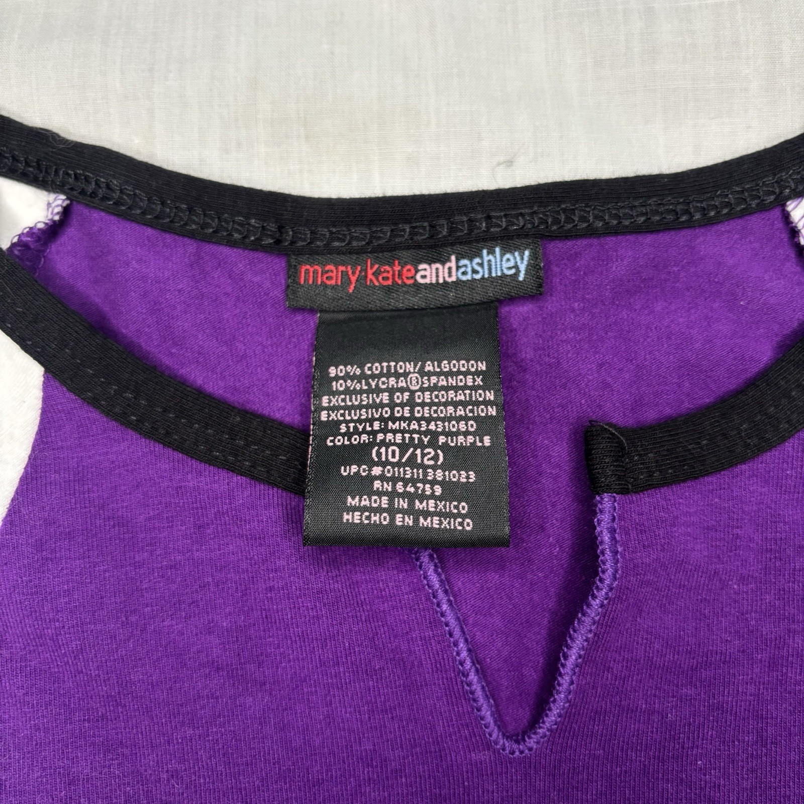 RARE Vintage Mary Kate & Ashley Olson Vintage Purple Tank Top 87 Size 10/12
