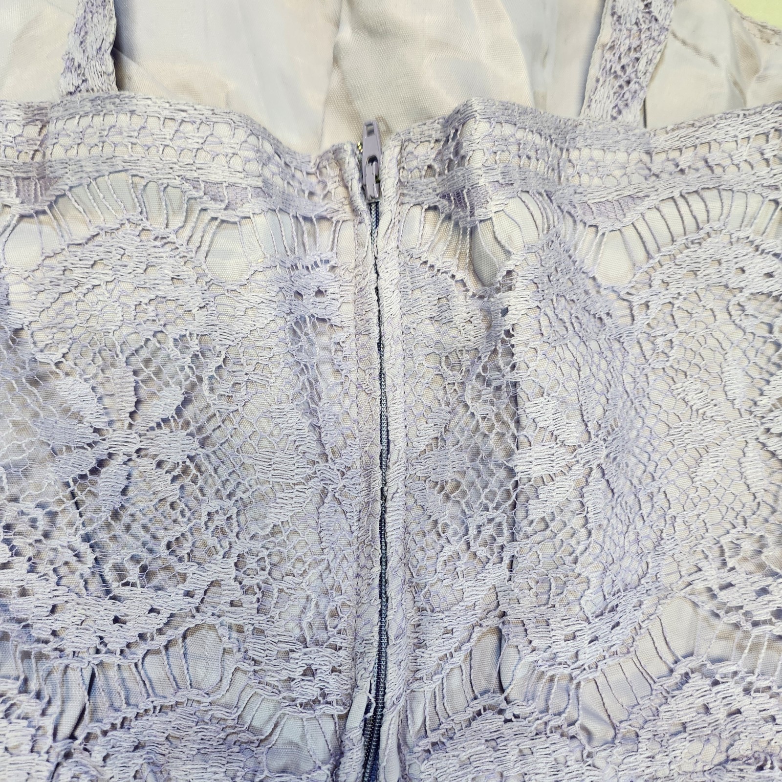 Vintage 1960’s Jo Ed Sophisticates Lace Lilac Womens Dress Extra Small XS Petite