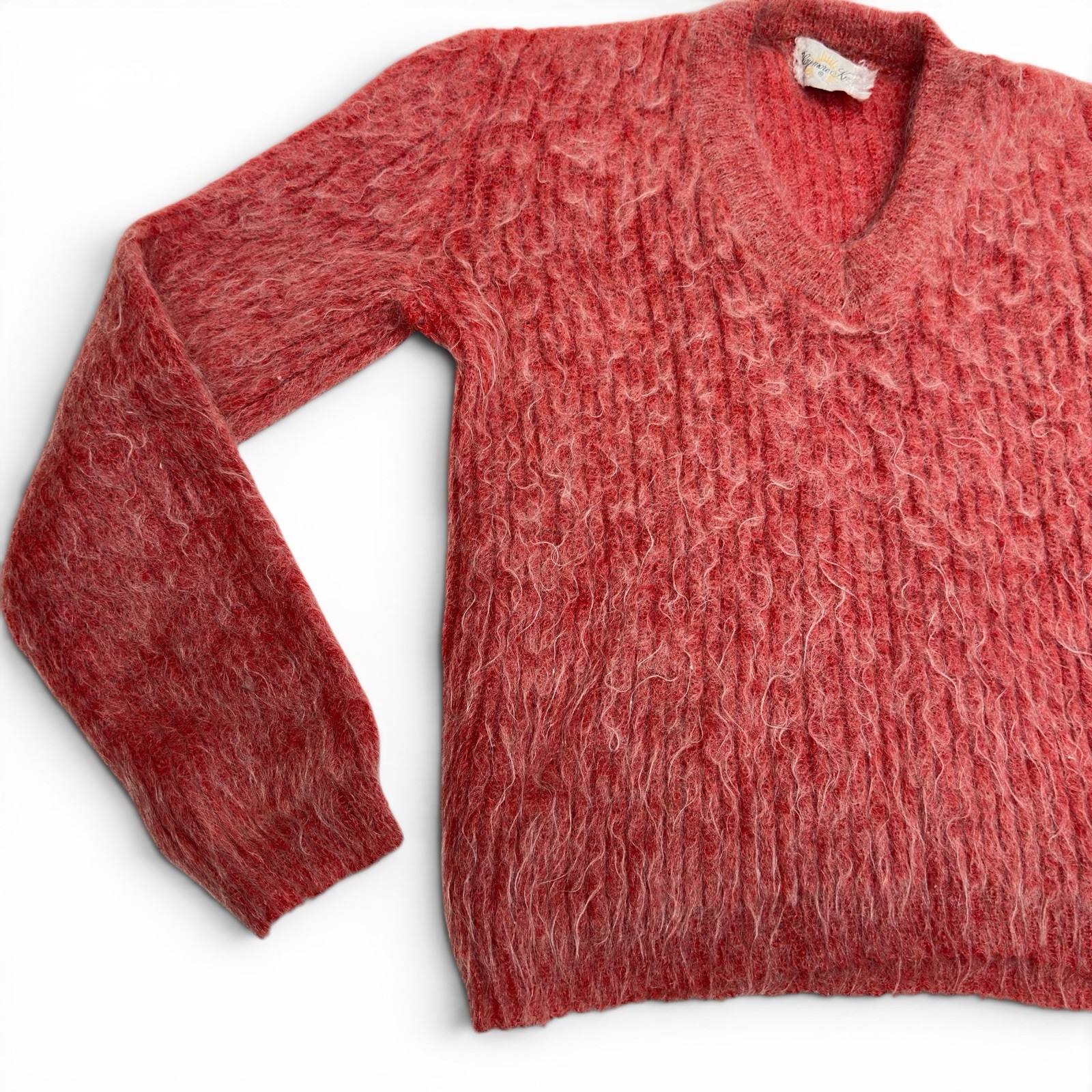 international ladies garment workers union Red Fuzzy Wool Sweater