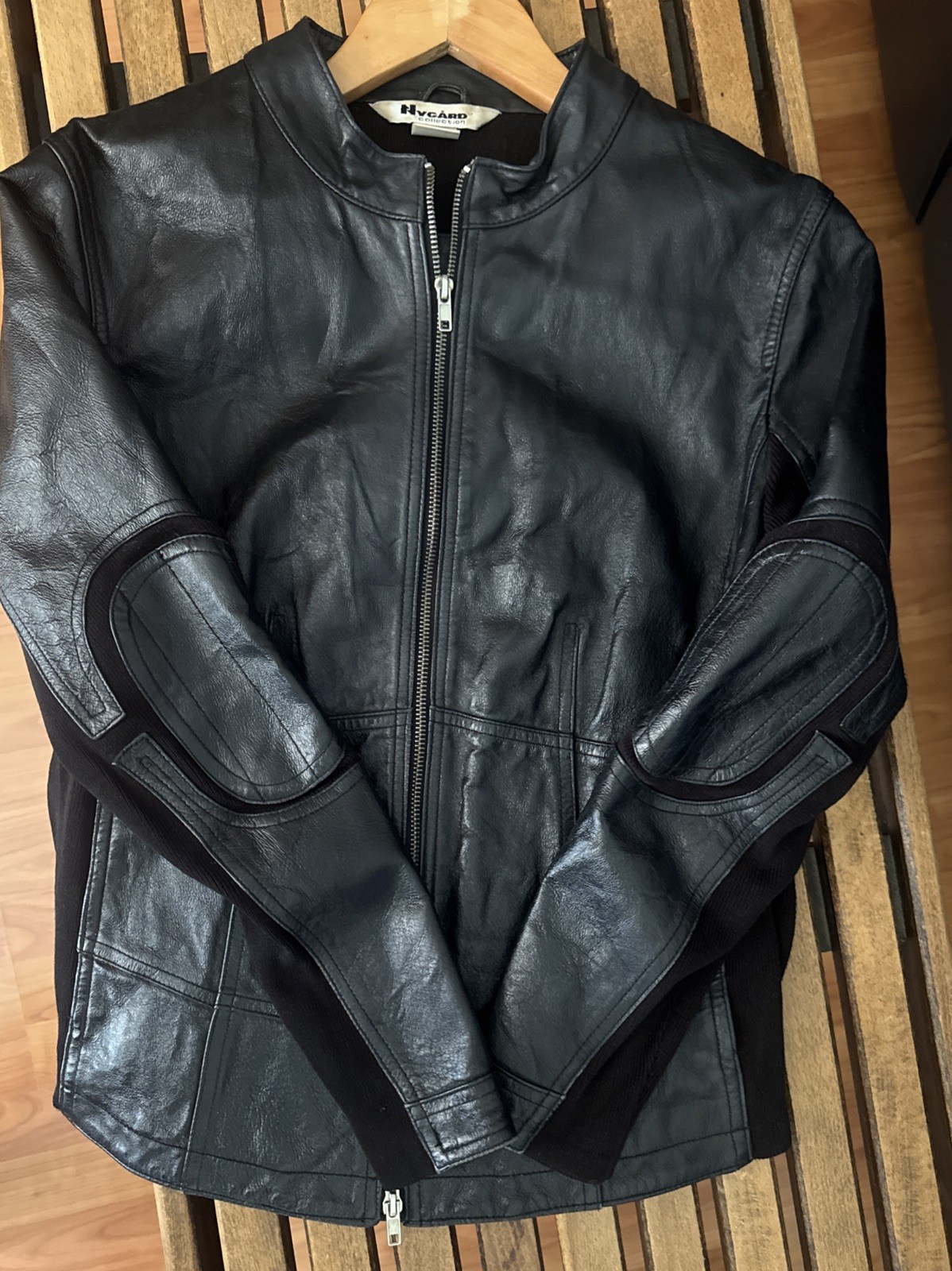 Vintage Nygard Collection Leather and Knit Jacket 32180751 Size M (8-10)