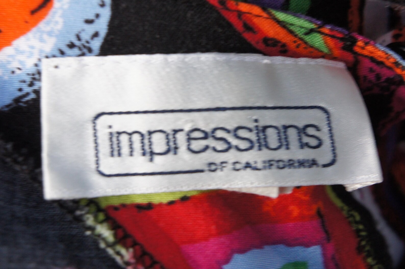 Vintage 80s Abstract Print Tunic Top Blouse By Impressions Boho Retro