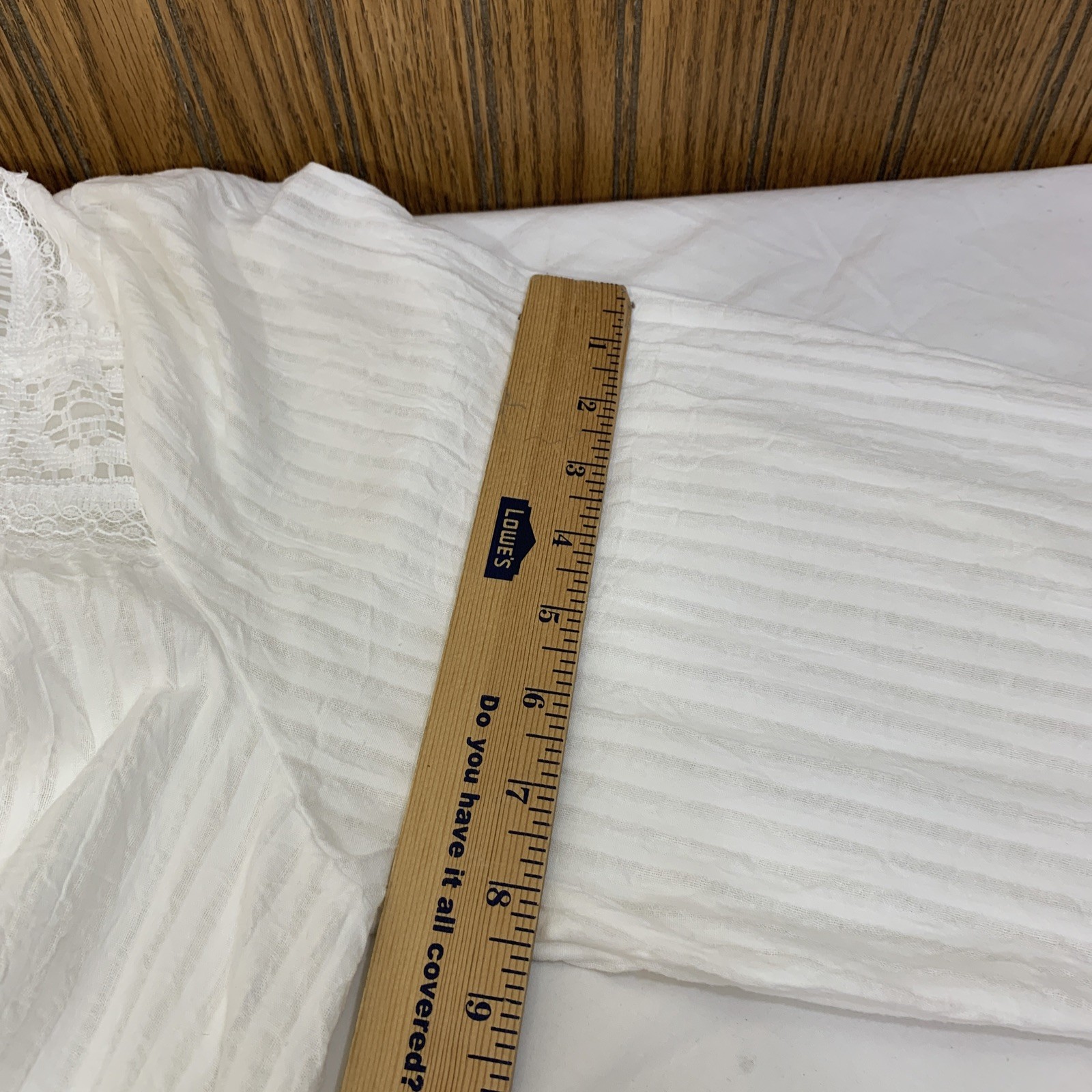 Vintage Willow Creek White Lace Dress Gown Robe Large Cottagecore Prairie Ruffle
