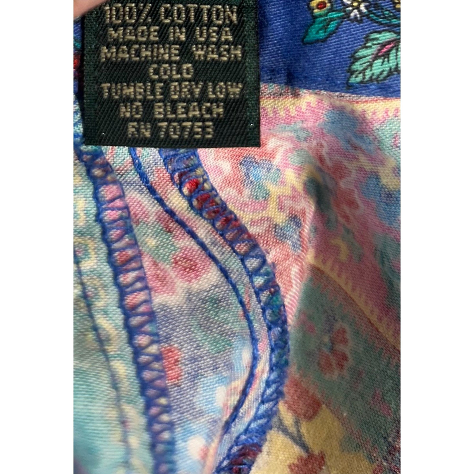 Bushwacker USA Vintage Patchwork Floral Shorts Multi Color Womens Size 4