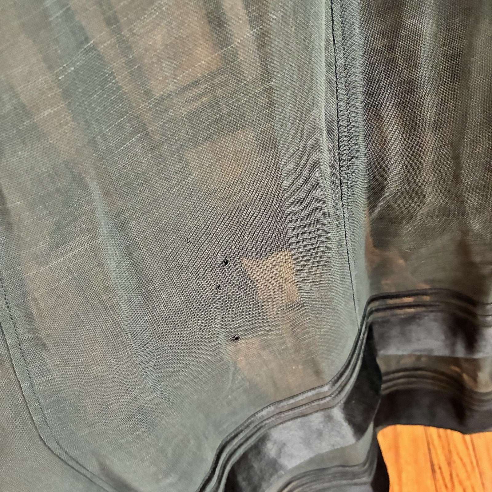 Antique Victorian Mourning Over Skirt Petticoat Overlay For Template