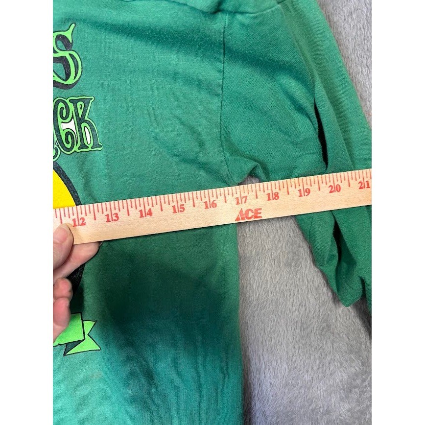 Vintage Champion Duffys Shamrock Denver Jersey Shirt Green 3/4 Sleeve Mens M