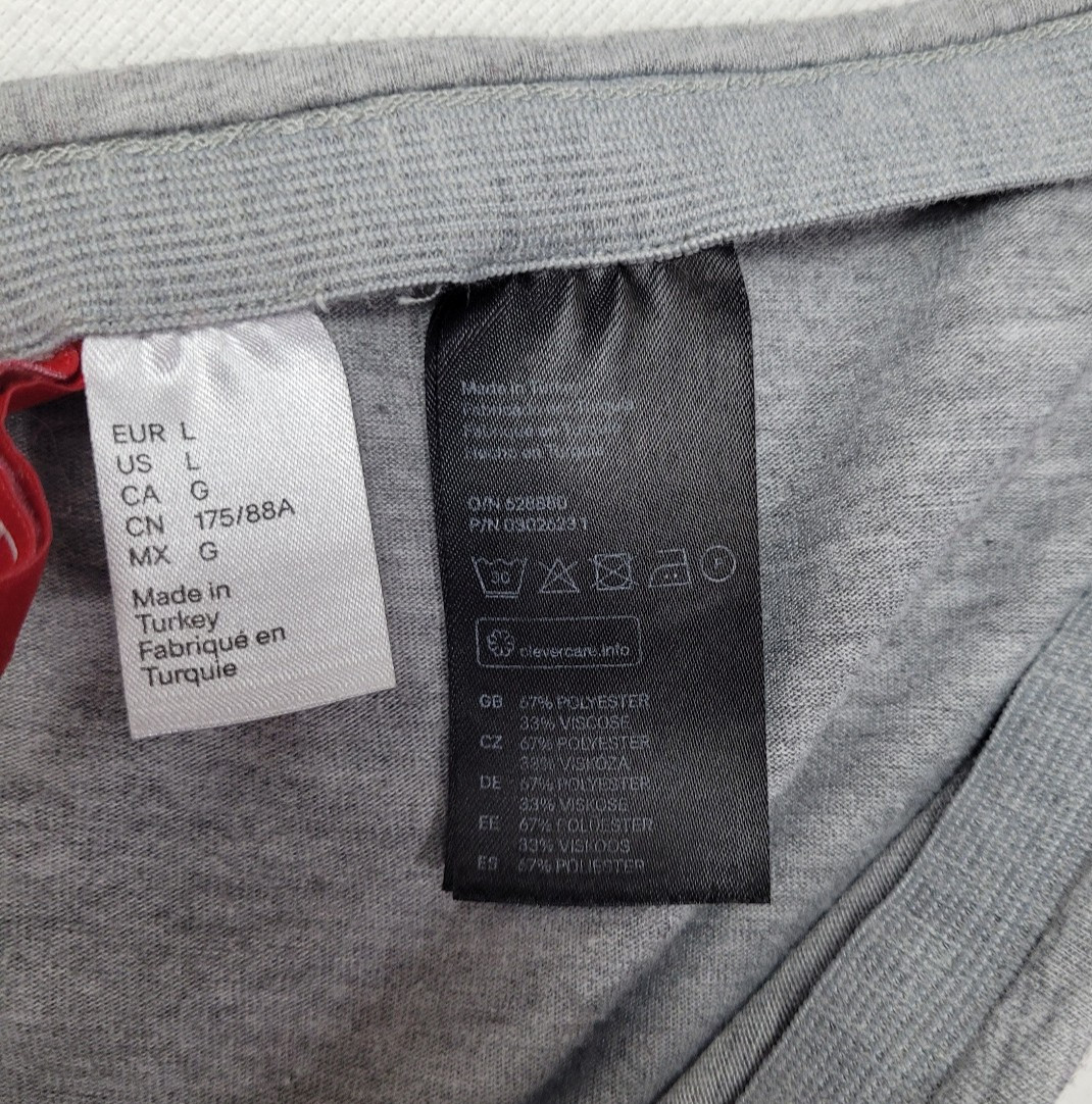 H&M Divided Gray Draped Asymmetrical Skirt Women’s Size L Polyester Viscose