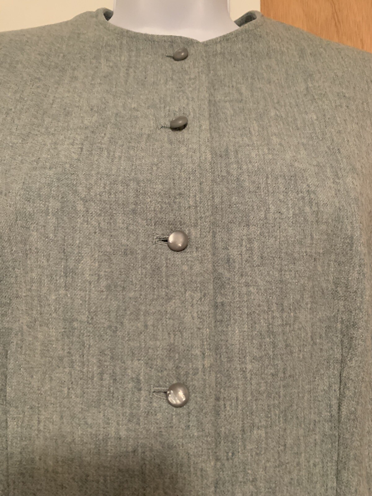 Vintage Pendleton Jacket Blazer 100% Virgin Wool Light Green Buttons 12/M
