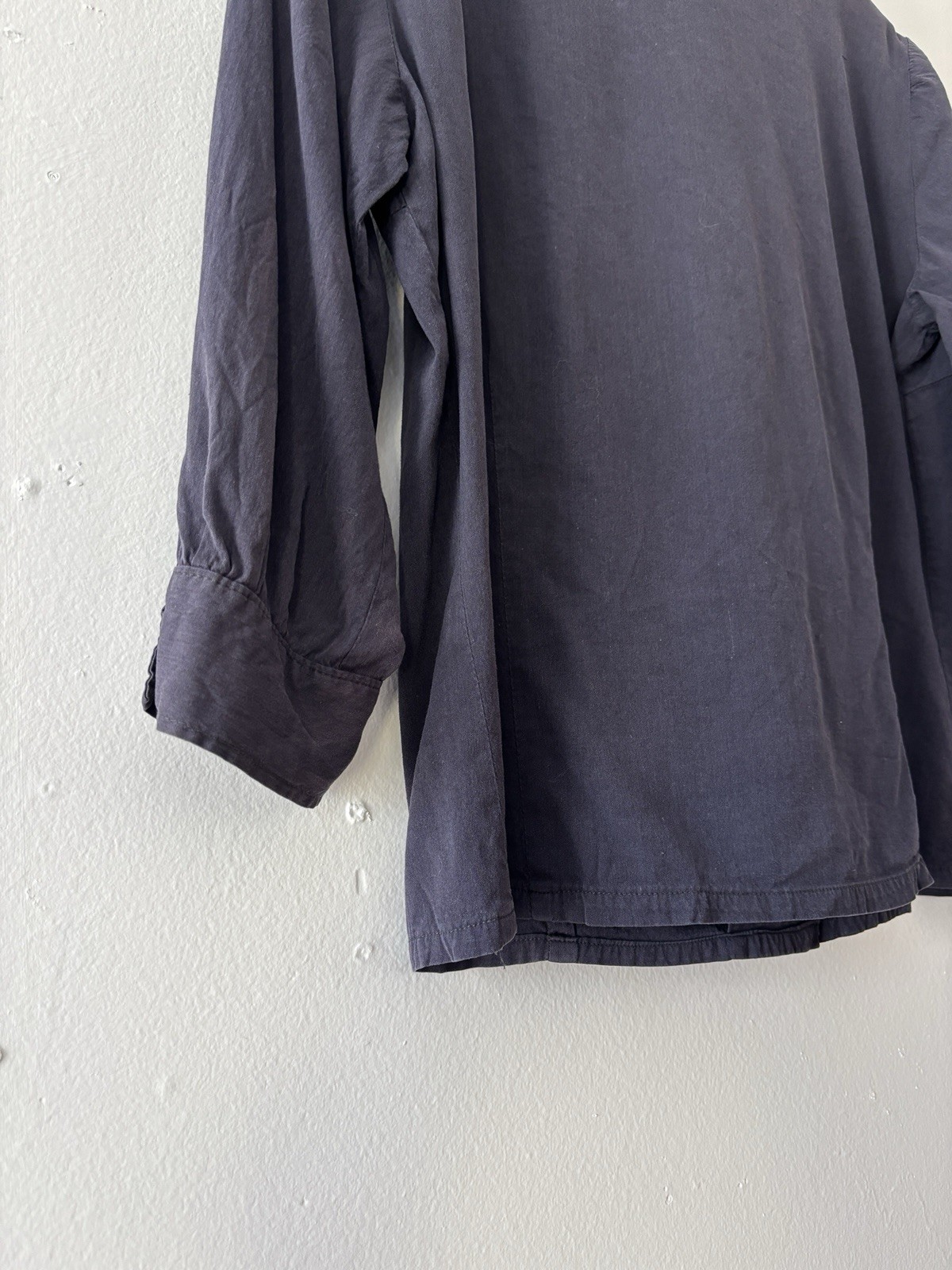 Vintage 1950s Softest Cotton Gabardine Button Down Secretary Blouse