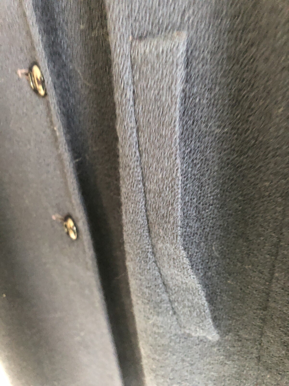 Vintage Bromleigh Wool Navy Women’s Trench Coat Blue Midi Long 1960s Classic!