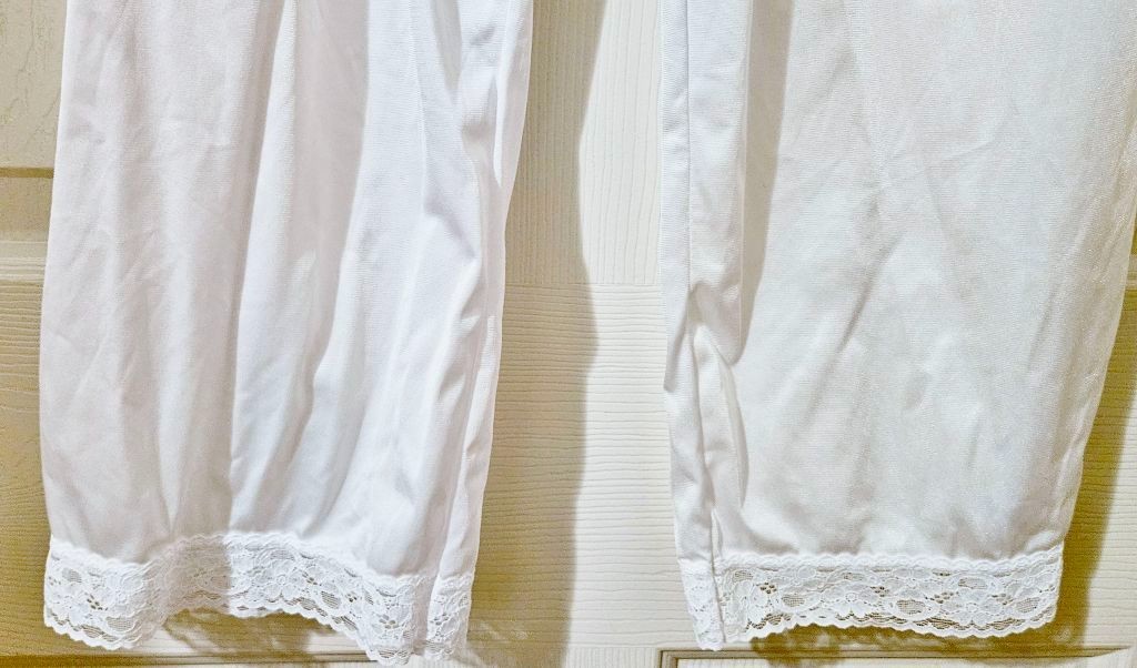 VTG Vanity Fair Nylon BASE LAYER Long John Silky UNDERWEAR PANT ~Sz 6 / 42~White