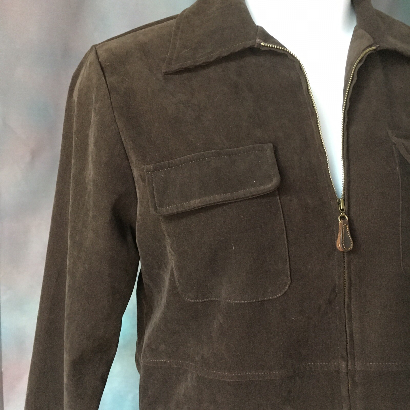 Vintage 70s Western-themed Pant Suit – „New Frontier” Chocolate Brown S