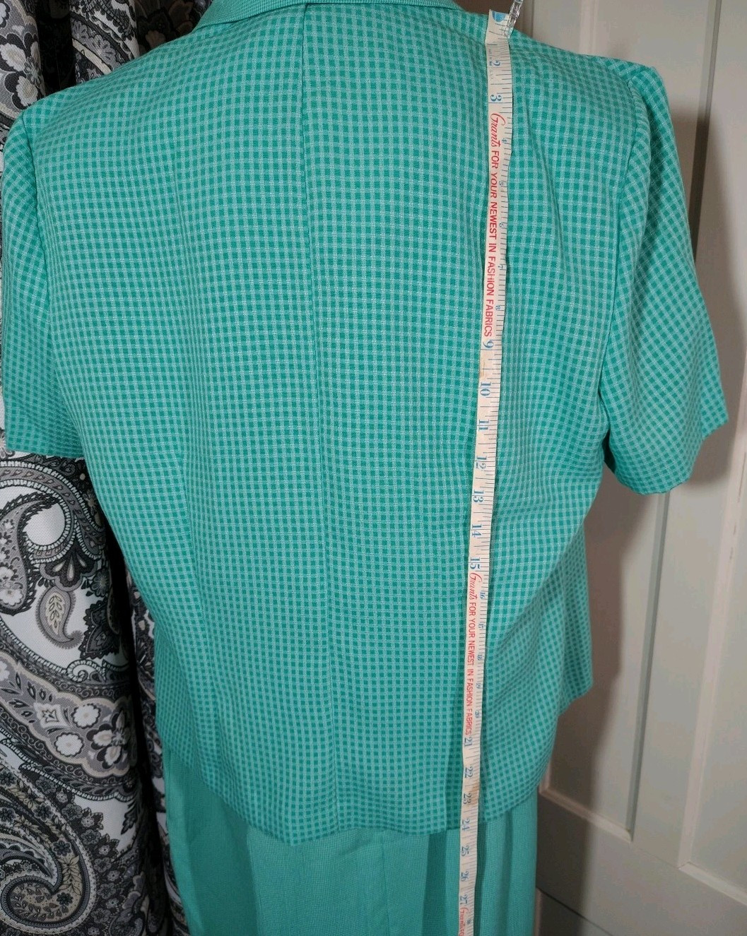Miss Dorby Size 18 Vintage 2 Piece Aqua Dress
