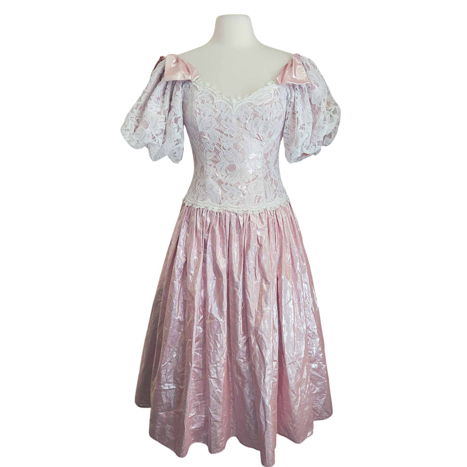 Vintage Scott McClintock Lace Dress Small Southern Belle Wedding Princess Prom
