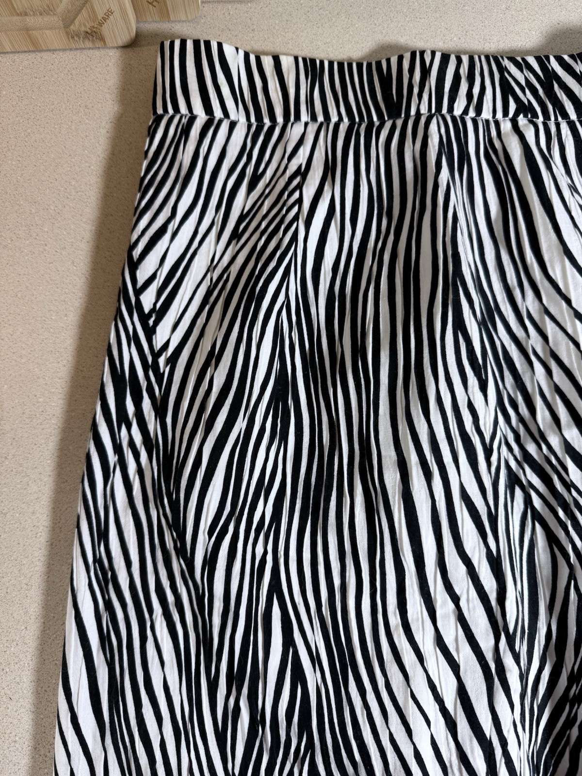 Vintage Bisang Couture Neiman Marcus XS Pencil Skirt Black White Zebra Print