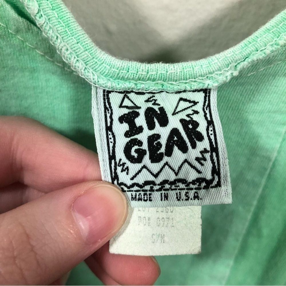 Vintage In Gear Mint Green Sleeveless Skater Mini Dress Made in USA Womens S/M