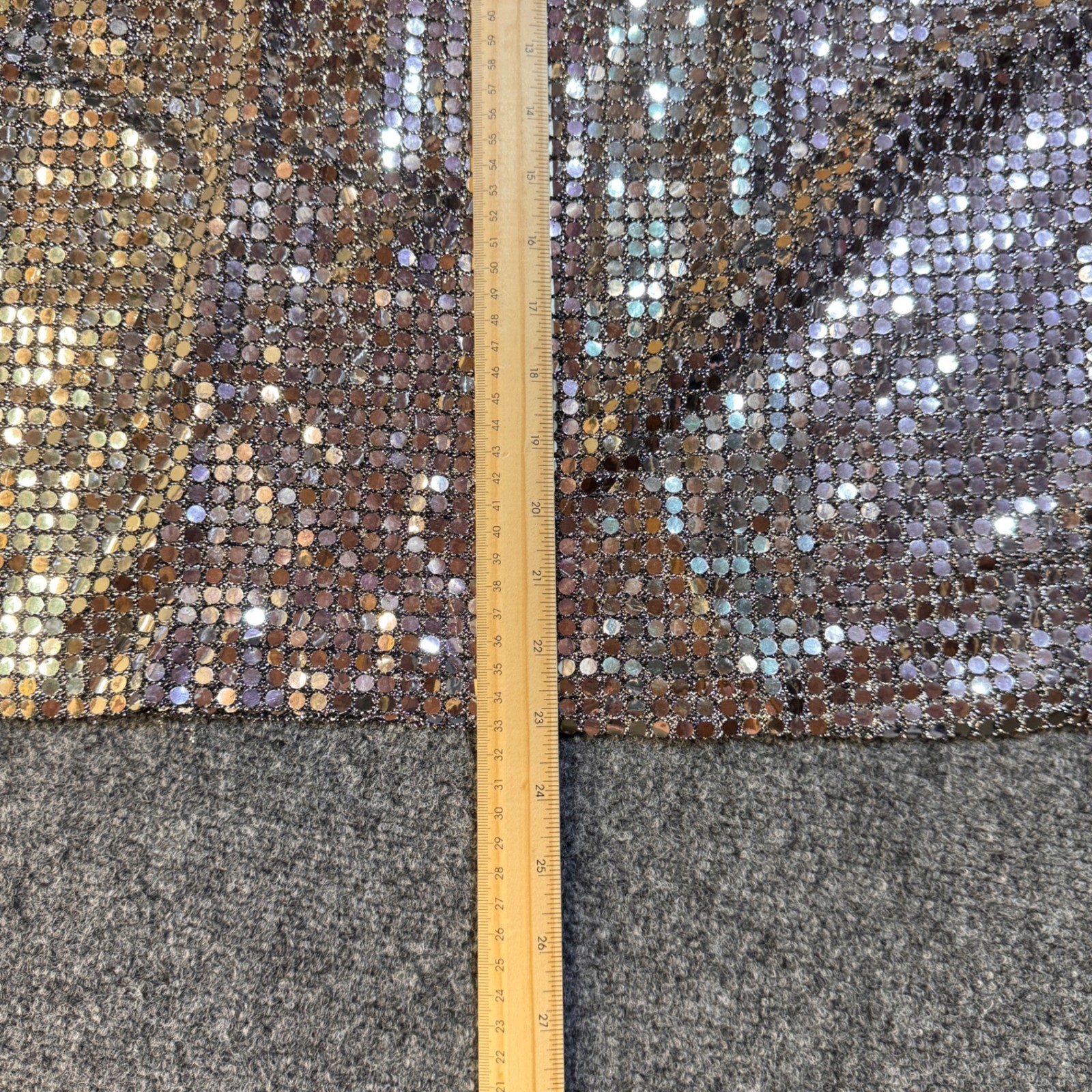 Norton McNaughton Sequin Top Womens 10 Silver Disco Glam Retro 80s Sparkle