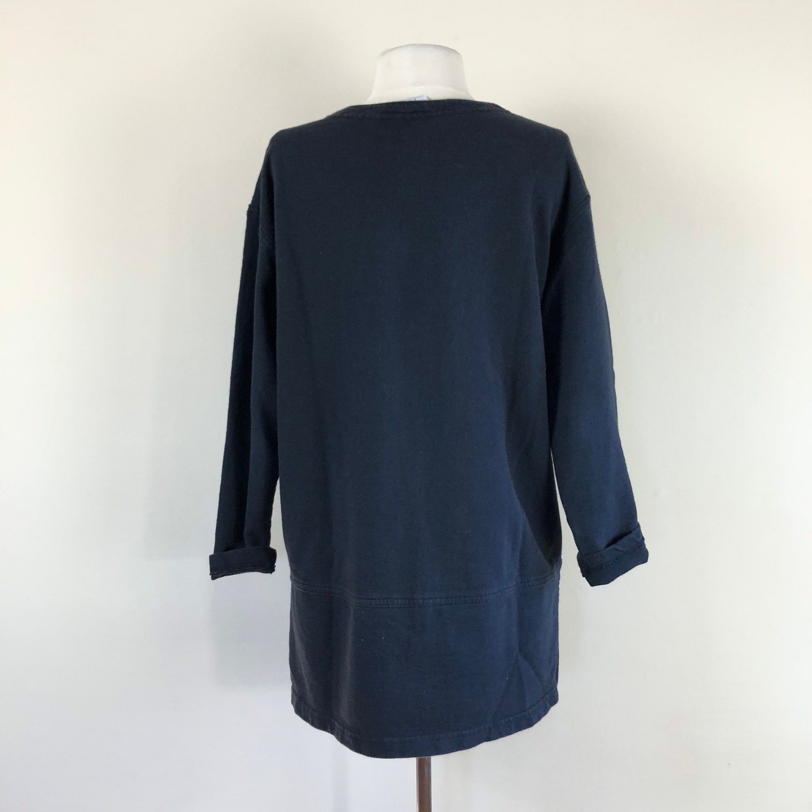 vintage 90s minimal tunic sweatshirt knit top linen minimalist grunge boho
