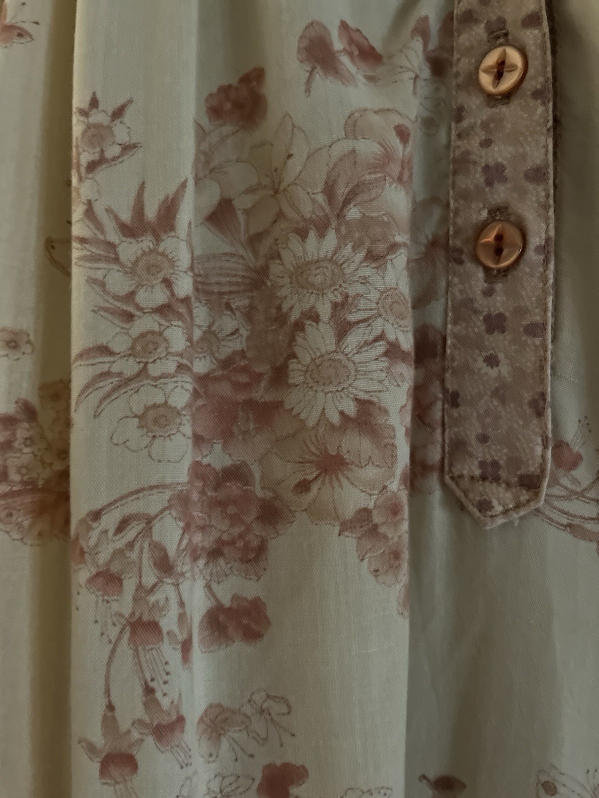 Womens Vint. Nightgown. SM. Nieman Marcus Boho Dressing Gown Prairie Look