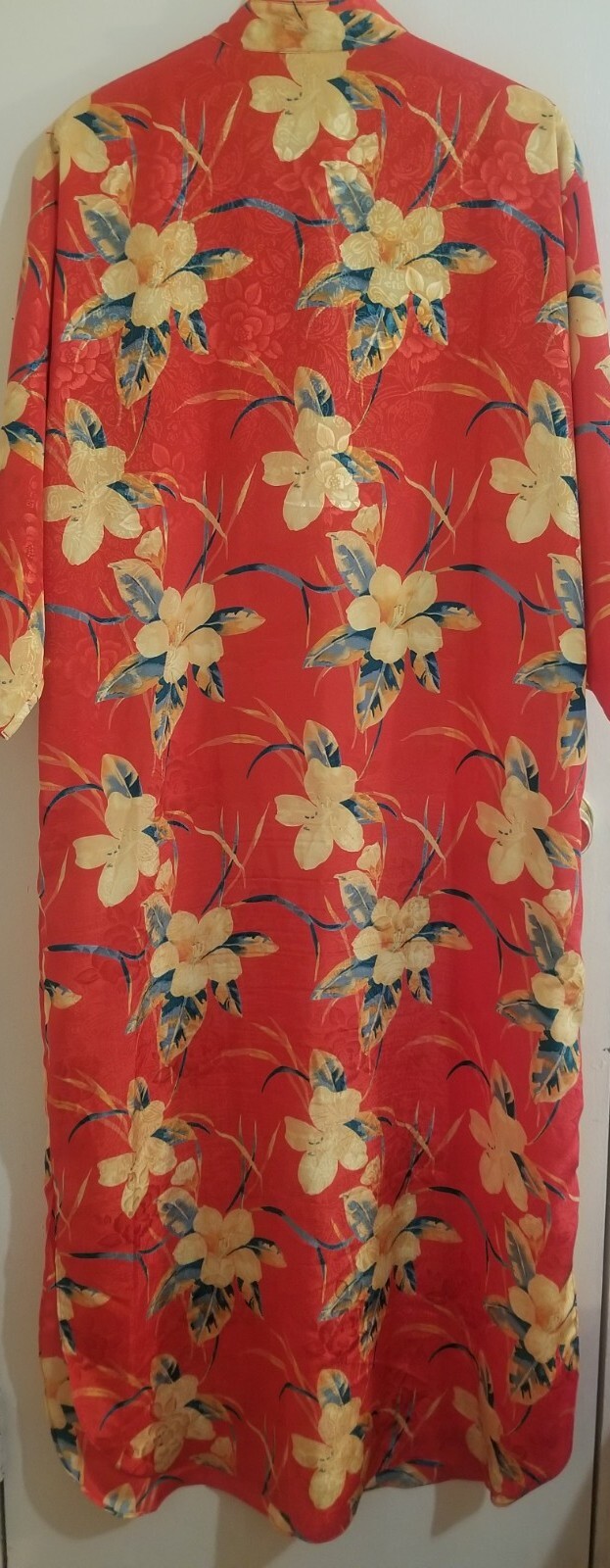Vintage Lord & Taylor Floral Zip Up Oversized Kaftan Dress Size Medium